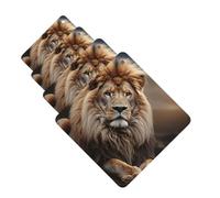 4 Pcs Car Air Fresheners Decorative Car Air Freshener Card Long Lasting Hanging Fragrance Scented Creative Animals Lion Car Aromatherapy Tablets Rearview Mirror Pendant for Men Women