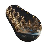 4 Pcs Car Air Fresheners Decorative Car Air Freshener Card Long Lasting Hanging Fragrance Scented Crown Vintage Car Aromatherapy Tablets Rearview Mirror Pendant for Men Women