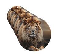 4 Pcs Car Air Fresheners Decorative Car Air Freshener Card Long Lasting Hanging Fragrance Scented Creative Animals Lion Car Aromatherapy Tablets Rearview Mirror Pendant for Men Women