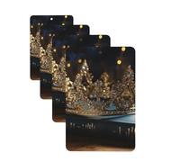 4 Pcs Car Air Fresheners Decorative Car Air Freshener Card Long Lasting Hanging Fragrance Scented Crown Vintage Car Aromatherapy Tablets Rearview Mirror Pendant for Men Women