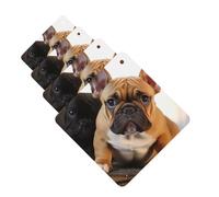 4 Pcs Car Air Fresheners Decorative Car Air Freshener Card Long Lasting Hanging Fragrance Scented Cute French Bulldog Car Aromatherapy Tablets Rearview Mirror Pendant for Men Women