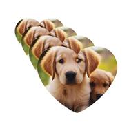 4 Pcs Car Air Fresheners Decorative Car Air Freshener Card Long Lasting Hanging Fragrance Scented Cute Golden Retriever Puppy Car Aromatherapy Tablets Rearview Mirror Pendant for Men Women