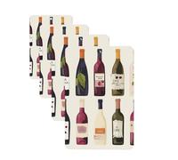 4 Pcs Car Air Fresheners Decorative Car Air Freshener Card Long Lasting Hanging Fragrance Scented Cute Wines Bottle Car Aromatherapy Tablets Rearview Mirror Pendant for Men Women