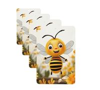 4 Pcs Car Air Fresheners Decorative Car Air Freshener Card Long Lasting Hanging Fragrance Scented Cute Bees Daisy Flower Car Aromatherapy Tablets Rearview Mirror Pendant for Men Women
