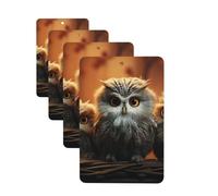 4 Pcs Car Air Fresheners Decorative Car Air Freshener Card Long Lasting Hanging Fragrance Scented Cute Owl Baby Car Aromatherapy Tablets Rearview Mirror Pendant for Men Women