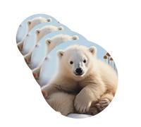 4 Pcs Car Air Fresheners Decorative Car Air Freshener Card Long Lasting Hanging Fragrance Scented cute polar bear animals Car Aromatherapy Tablets Rearview Mirror Pendant for Men Women