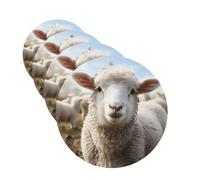 4 Pcs Car Air Fresheners Decorative Car Air Freshener Card Long Lasting Hanging Fragrance Scented Cute Sheep Lamb Car Aromatherapy Tablets Rearview Mirror Pendant for Men Women