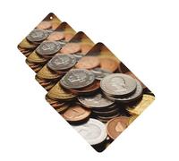 4 Pcs Car Air Fresheners Decorative Car Air Freshener Card Long Lasting Hanging Fragrance Scented Currency Coin Car Aromatherapy Tablets Rearview Mirror Pendant for Men Women