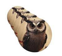 4 Pcs Car Air Fresheners Decorative Car Air Freshener Card Long Lasting Hanging Fragrance Scented Cute Owl Car Aromatherapy Tablets Rearview Mirror Pendant for Men Women