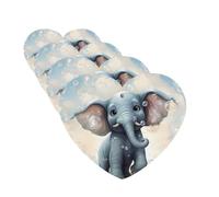 4 Pcs Car Air Fresheners Decorative Car Air Freshener Card Long Lasting Hanging Fragrance Scented Cute Elephant Play Bubbles Car Aromatherapy Tablets Rearview Mirror Pendant for Men Women