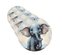 4 Pcs Car Air Fresheners Decorative Car Air Freshener Card Long Lasting Hanging Fragrance Scented Cute Elephant Play Bubbles Car Aromatherapy Tablets Rearview Mirror Pendant for Men Women