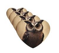 4 Pcs Car Air Fresheners Decorative Car Air Freshener Card Long Lasting Hanging Fragrance Scented Cute Owl Car Aromatherapy Tablets Rearview Mirror Pendant for Men Women