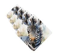 4 Pcs Car Air Fresheners Decorative Car Air Freshener Card Long Lasting Hanging Fragrance Scented Cute Zebra Watercolor Car Aromatherapy Tablets Rearview Mirror Pendant for Men Women