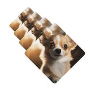 4 Pcs Car Air Fresheners Decorative Car Air Freshener Card Long Lasting Hanging Fragrance Scented Cute Chihuahua Car Aromatherapy Tablets Rearview Mirror Pendant for Men Women