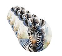4 Pcs Car Air Fresheners Decorative Car Air Freshener Card Long Lasting Hanging Fragrance Scented Cute Zebra Watercolor Car Aromatherapy Tablets Rearview Mirror Pendant for Men Women