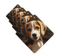 4 Pcs Car Air Fresheners Decorative Car Air Freshener Card Long Lasting Hanging Fragrance Scented Cute Beagle Car Aromatherapy Tablets Rearview Mirror Pendant for Men Women