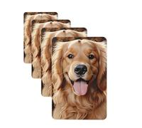 4 Pcs Car Air Fresheners Decorative Car Air Freshener Card Long Lasting Hanging Fragrance Scented Cute Golden Retriever Car Aromatherapy Tablets Rearview Mirror Pendant for Men Women