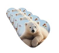4 Pcs Car Air Fresheners Decorative Car Air Freshener Card Long Lasting Hanging Fragrance Scented cute polar bear animals Car Aromatherapy Tablets Rearview Mirror Pendant for Men Women