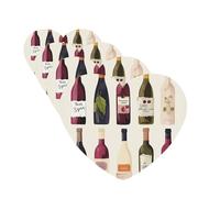 4 Pcs Car Air Fresheners Decorative Car Air Freshener Card Long Lasting Hanging Fragrance Scented Cute Wines Bottle Car Aromatherapy Tablets Rearview Mirror Pendant for Men Women
