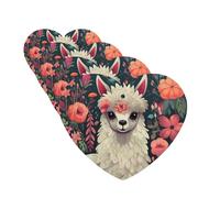 4 Pcs Car Air Fresheners Decorative Car Air Freshener Card Long Lasting Hanging Fragrance Scented Cute Llama Floral Car Aromatherapy Tablets Rearview Mirror Pendant for Men Women