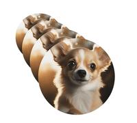 4 Pcs Car Air Fresheners Decorative Car Air Freshener Card Long Lasting Hanging Fragrance Scented Cute Chihuahua Car Aromatherapy Tablets Rearview Mirror Pendant for Men Women