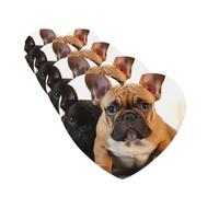 4 Pcs Car Air Fresheners Decorative Car Air Freshener Card Long Lasting Hanging Fragrance Scented Cute French Bulldog Car Aromatherapy Tablets Rearview Mirror Pendant for Men Women
