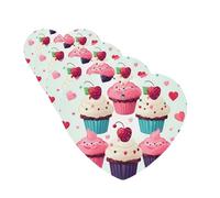 4 Pcs Car Air Fresheners Decorative Car Air Freshener Card Long Lasting Hanging Fragrance Scented Cupcake Candy Hearts Sweet Car Aromatherapy Tablets Rearview Mirror Pendant for Men Women