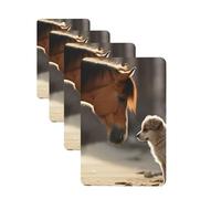 4 Pcs Car Air Fresheners Decorative Car Air Freshener Card Long Lasting Hanging Fragrance Scented Cute Dog and Horse Car Aromatherapy Tablets Rearview Mirror Pendant for Men Women