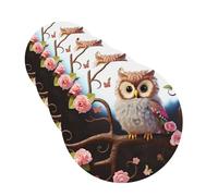 4 Pcs Car Air Fresheners Decorative Car Air Freshener Card Long Lasting Hanging Fragrance Scented Cute Owl Tree Flowers and Squirrel Car Aromatherapy Tablets Rearview Mirror Pendant for Men Women