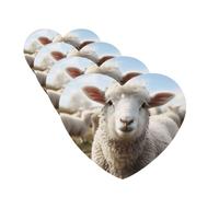 4 Pcs Car Air Fresheners Decorative Car Air Freshener Card Long Lasting Hanging Fragrance Scented Cute Sheep Lamb Car Aromatherapy Tablets Rearview Mirror Pendant for Men Women