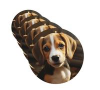 4 Pcs Car Air Fresheners Decorative Car Air Freshener Card Long Lasting Hanging Fragrance Scented Cute Beagle Car Aromatherapy Tablets Rearview Mirror Pendant for Men Women