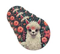 4 Pcs Car Air Fresheners Decorative Car Air Freshener Card Long Lasting Hanging Fragrance Scented Cute Llama Floral Car Aromatherapy Tablets Rearview Mirror Pendant for Men Women