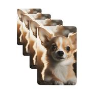4 Pcs Car Air Fresheners Decorative Car Air Freshener Card Long Lasting Hanging Fragrance Scented Cute Chihuahua Car Aromatherapy Tablets Rearview Mirror Pendant for Men Women