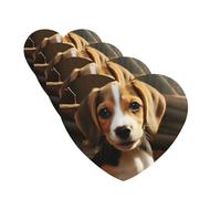 4 Pcs Car Air Fresheners Decorative Car Air Freshener Card Long Lasting Hanging Fragrance Scented Cute Beagle Car Aromatherapy Tablets Rearview Mirror Pendant for Men Women
