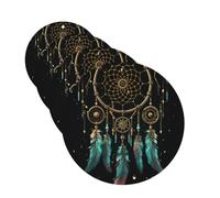 4 Pcs Car Air Fresheners Decorative Car Air Freshener Card Long Lasting Hanging Fragrance Scented Dark dream catcher Car Aromatherapy Tablets Rearview Mirror Pendant for Men Women