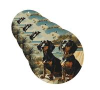4 Pcs Car Air Fresheners Decorative Car Air Freshener Card Long Lasting Hanging Fragrance Scented Dachshund Dog Bento Car Aromatherapy Tablets Rearview Mirror Pendant for Men Women