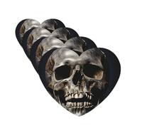 4 Pcs Car Air Fresheners Decorative Car Air Freshener Card Long Lasting Hanging Fragrance Scented Death Skull Car Aromatherapy Tablets Rearview Mirror Pendant for Men Women