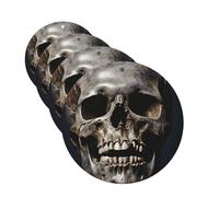 4 Pcs Car Air Fresheners Decorative Car Air Freshener Card Long Lasting Hanging Fragrance Scented Death Skull Car Aromatherapy Tablets Rearview Mirror Pendant for Men Women