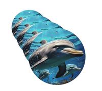 4 Pcs Car Air Fresheners Decorative Car Air Freshener Card Long Lasting Hanging Fragrance Scented Dolphins Car Aromatherapy Tablets Rearview Mirror Pendant for Men Women