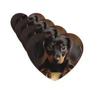 4 Pcs Car Air Fresheners Decorative Car Air Freshener Card Long Lasting Hanging Fragrance Scented Dog Dachshund Car Aromatherapy Tablets Rearview Mirror Pendant for Men Women