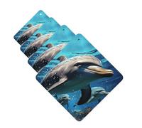 4 Pcs Car Air Fresheners Decorative Car Air Freshener Card Long Lasting Hanging Fragrance Scented Dolphins Car Aromatherapy Tablets Rearview Mirror Pendant for Men Women