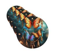 4 Pcs Car Air Fresheners Decorative Car Air Freshener Card Long Lasting Hanging Fragrance Scented Dream Catcher Butterfly Car Aromatherapy Tablets Rearview Mirror Pendant for Men Women