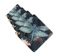 4 Pcs Car Air Fresheners Decorative Car Air Freshener Card Long Lasting Hanging Fragrance Scented Dragonfly Flower Car Aromatherapy Tablets Rearview Mirror Pendant for Men Women