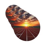 4 Pcs Car Air Fresheners Decorative Car Air Freshener Card Long Lasting Hanging Fragrance Scented Dusk Running Track Car Aromatherapy Tablets Rearview Mirror Pendant for Men Women