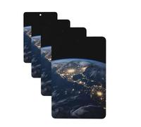 4 Pcs Car Air Fresheners Decorative Car Air Freshener Card Long Lasting Hanging Fragrance Scented Earth from The Outer Space Car Aromatherapy Tablets Rearview Mirror Pendant for Men Women