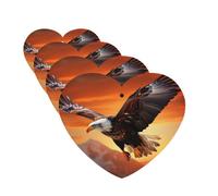 4 Pcs Car Air Fresheners Decorative Car Air Freshener Card Long Lasting Hanging Fragrance Scented Eagle flying in the sunset Car Aromatherapy Tablets Rearview Mirror Pendant for Men Women