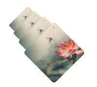 4 Pcs Car Air Fresheners Decorative Car Air Freshener Card Long Lasting Hanging Fragrance Scented Flower and Dragonfly Car Aromatherapy Tablets Rearview Mirror Pendant for Men Women