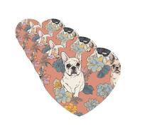 4 Pcs Car Air Fresheners Decorative Car Air Freshener Card Long Lasting Hanging Fragrance Scented French Bulldog Print Car Aromatherapy Tablets Rearview Mirror Pendant for Men Women