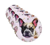 4 Pcs Car Air Fresheners Decorative Car Air Freshener Card Long Lasting Hanging Fragrance Scented French little bulldog Car Aromatherapy Tablets Rearview Mirror Pendant for Men Women