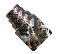 4 Pcs Car Air Fresheners Decorative Car Air Freshener Card Long Lasting Hanging Fragrance Scented French bulldog puppies Car Aromatherapy Tablets Rearview Mirror Pendant for Men Women